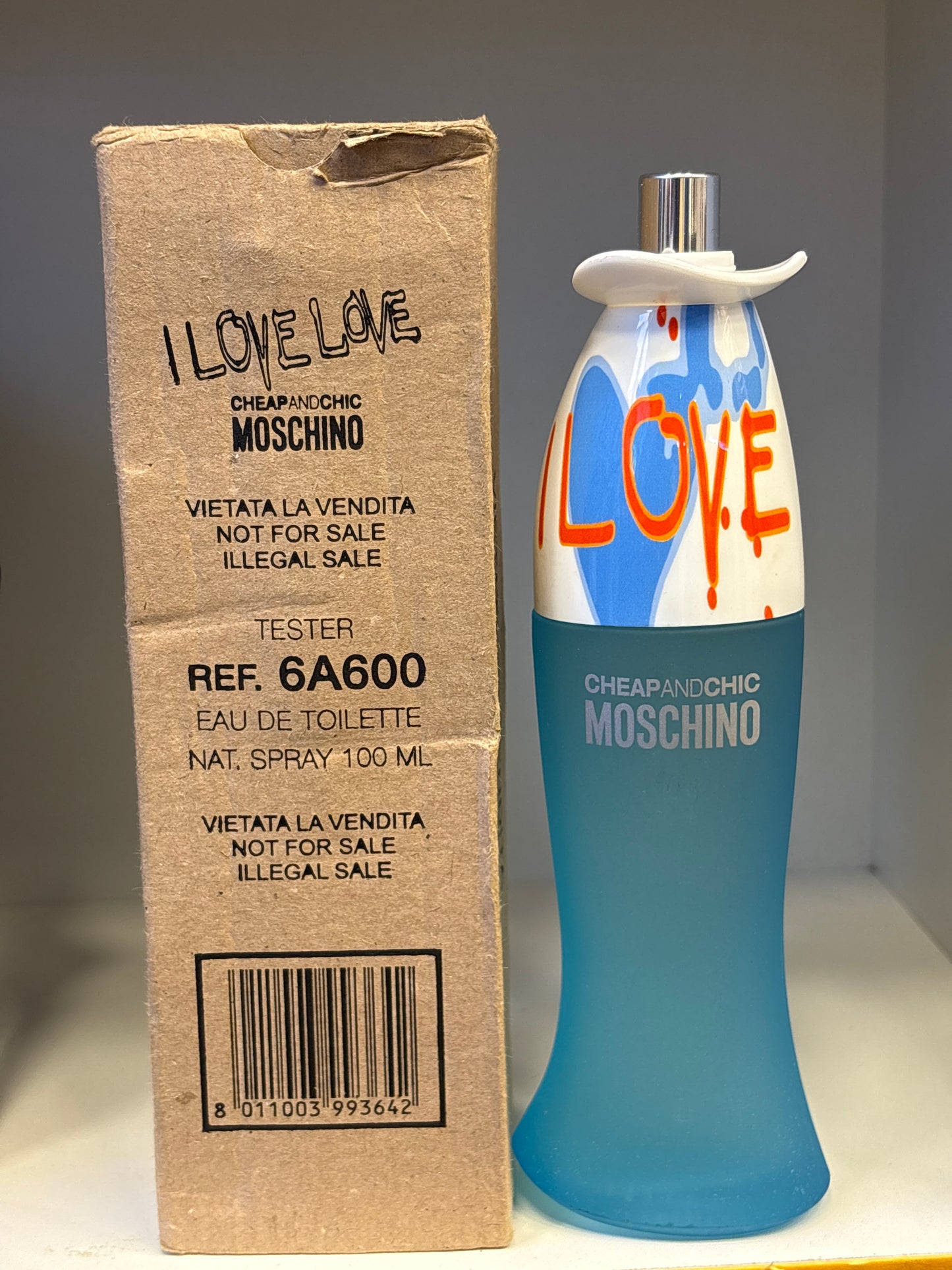 Cheapandchic Moschino 100 ml Eau de Toilette Tester I Love Love