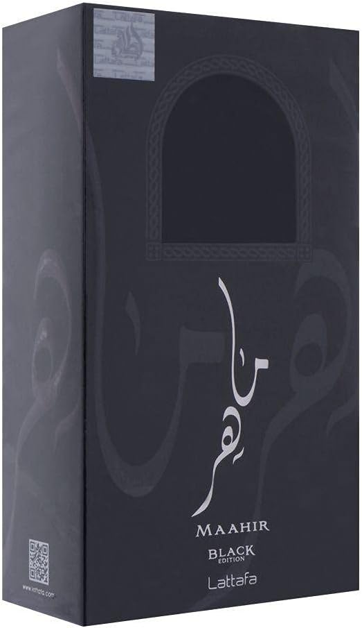 Maahir Black Edition Eau de Parfum Unissex Lattafa 100ml
