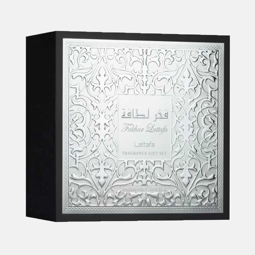Kit Fakhar silver 3 em 1, Creme, perfume para Cabelo