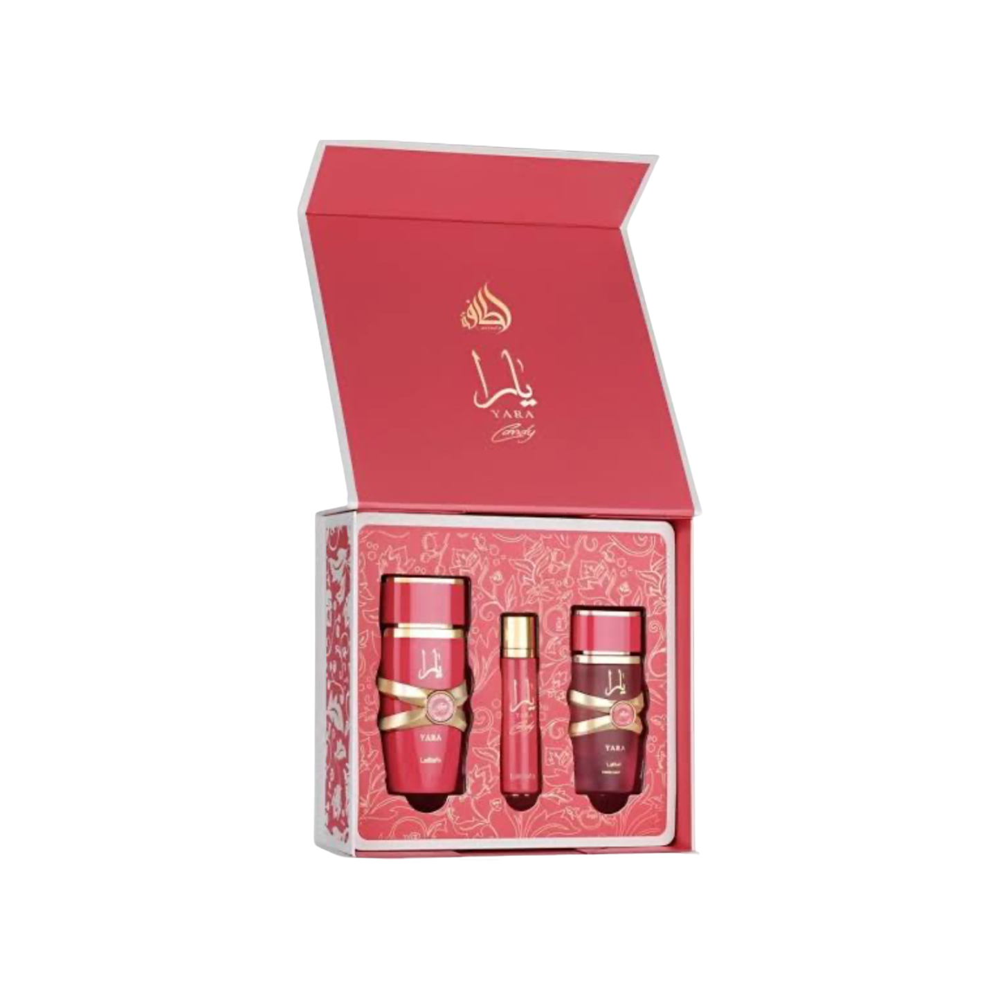 Kit Yara 3 em 1 perfume 100 ml, Decante, perfume para cabelo