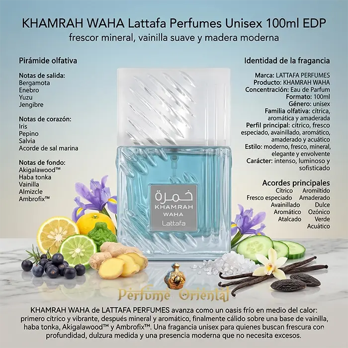 Perfume Lattafa Khamrah Waha Unissex Edp 100 Ml