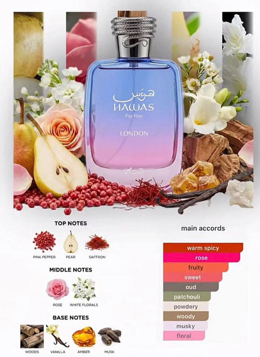 Rasasi Hawas London Eau De Parfum 100ml Unisex