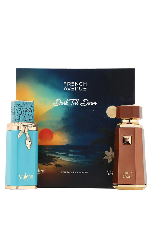 Kit Perfumes Árabes Dusk Till Dawn – Vulcan Feu + Liquid Brun | French Avenue